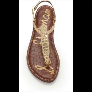 Sam Edelman Gigi Gold Thong Sandal. Sz 8
